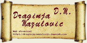 Draginja Mazulović vizit kartica